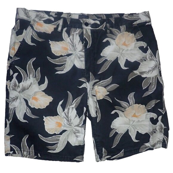 Levis‎ Tropical Floral Shorts Mens 41" Flat Front Walking Casual Cruise Chino - Picture 1 of 7